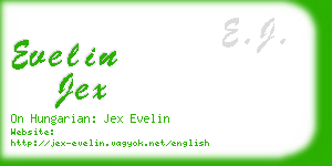 evelin jex business card